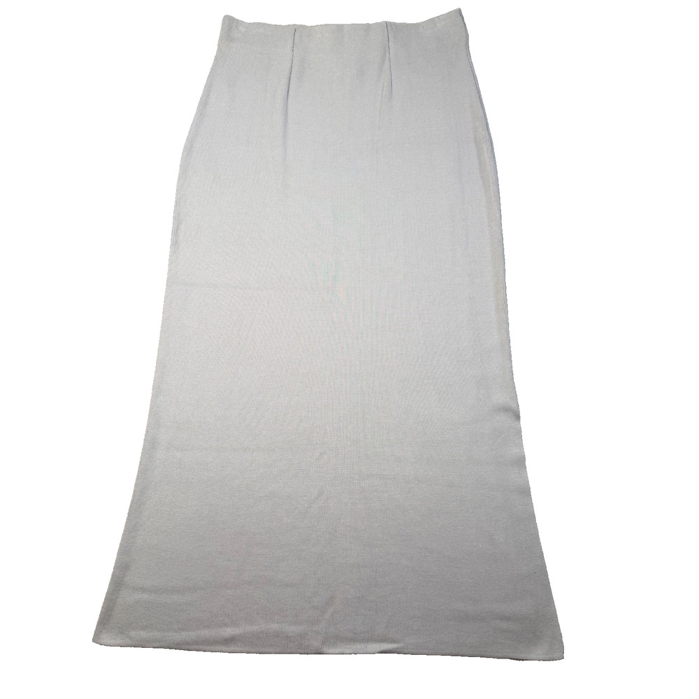Colette Mordo For Sadimara Gray Knit Maxi Skirt Women's XL Side Slits
